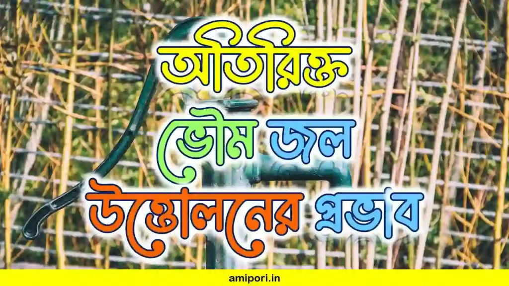 অতিরিক্ত ভৌম জল উত্তোলনের প্রভাব